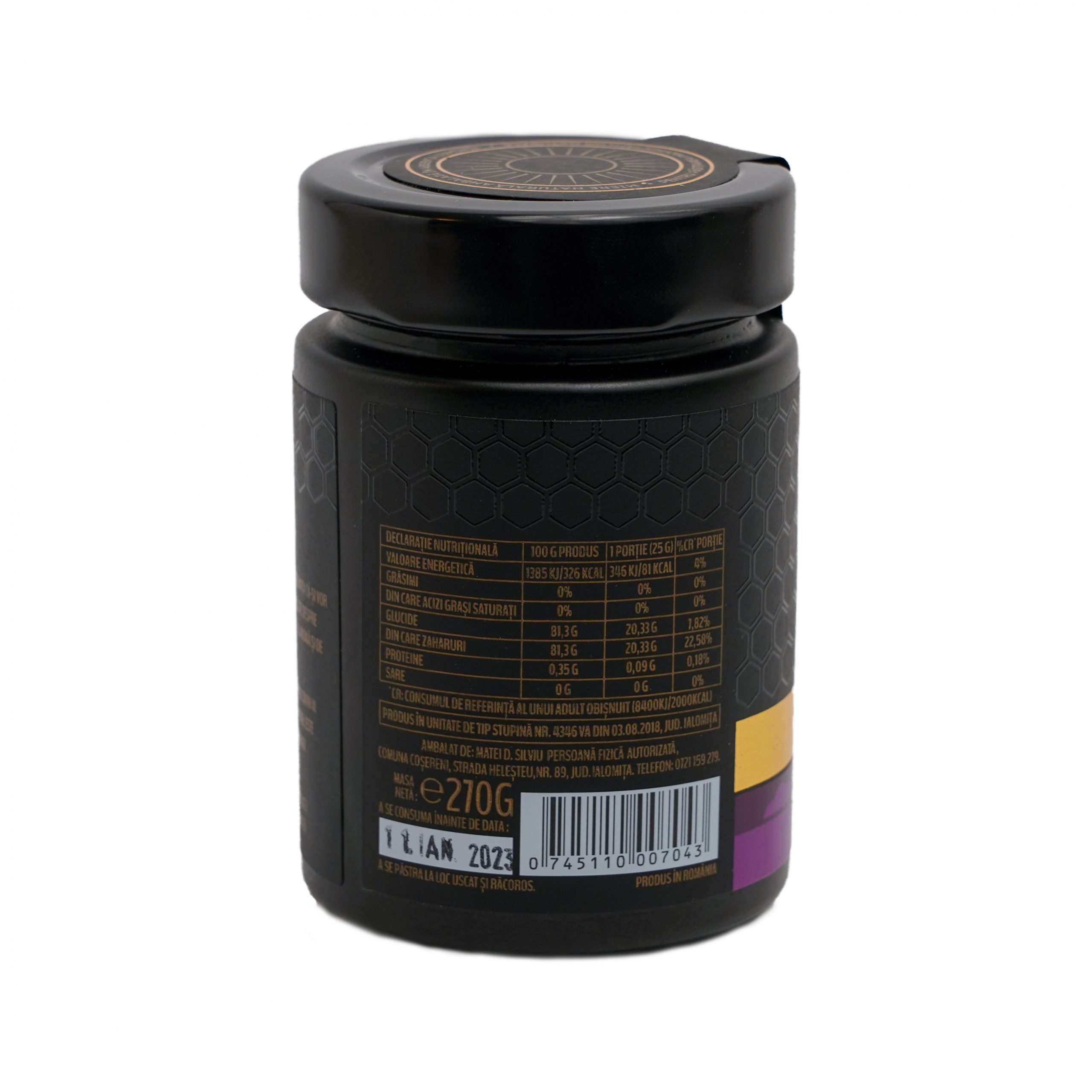 Polifloră de Ialomița, miere crudă, 270 g - imagine 2